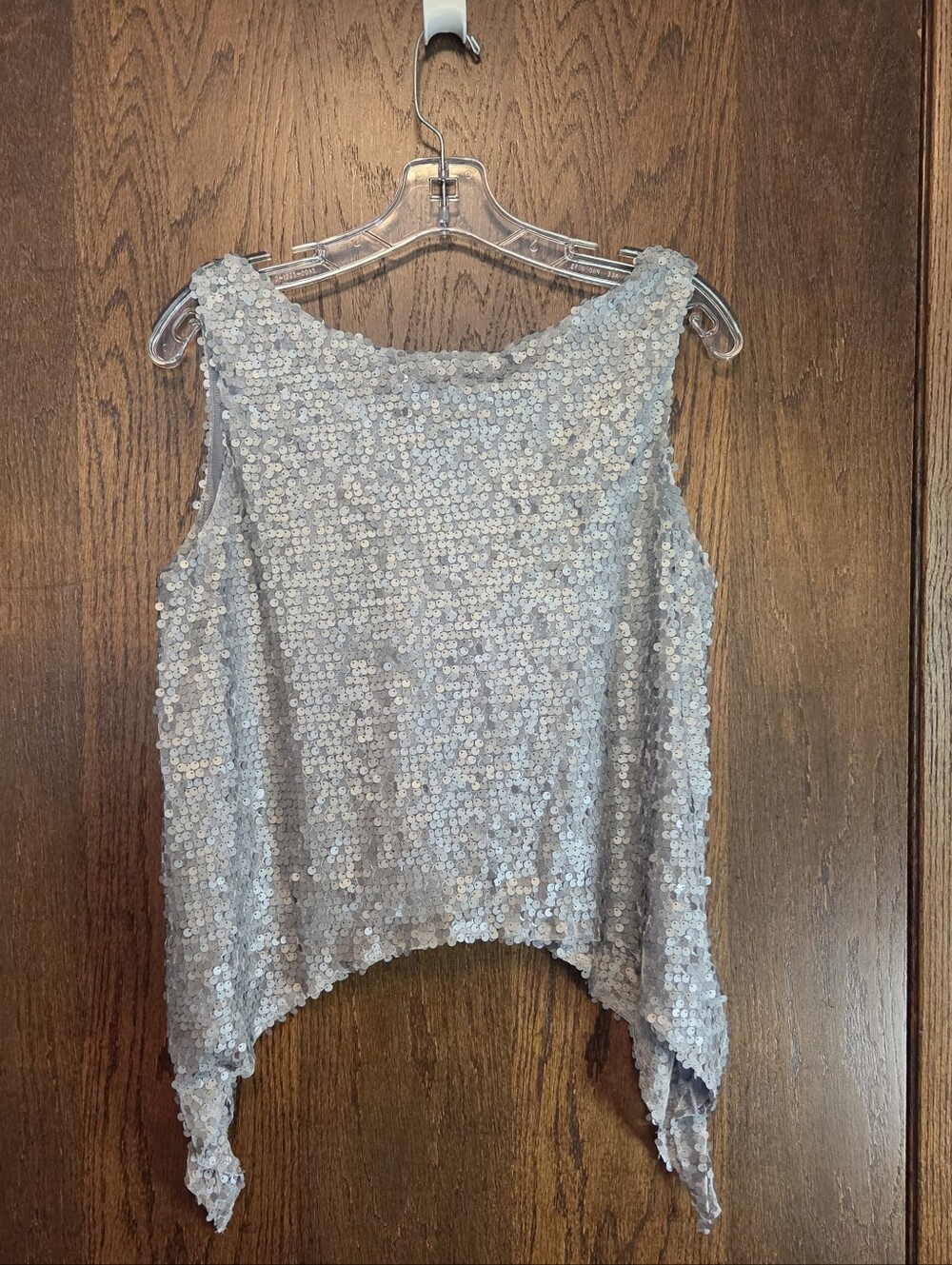 Duke & Duchess Silver Sequin Tank Top - Picture 3 of 3